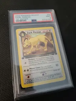 2000 Pokemon TEAM ROCKET 1st Edition DARK PERSIAN 42/82 PSA graded 9 MINT - Image 3