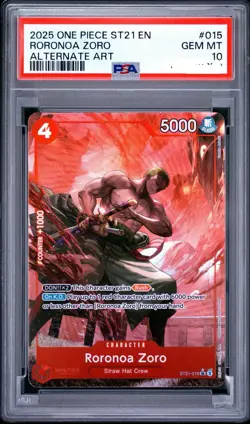 ONE PIECE ENGLISH ST21 GEAR 5 RORONOA ZORO ALT ART PSA 10 🔥📈 - Image 1