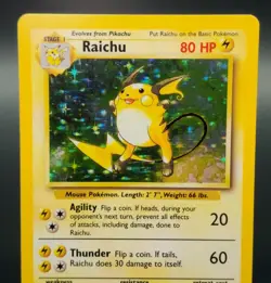 Raichu Pokemon Card Holo WOTC 14/102 Base Set Rare Vintage 1999 LP+ - Image 3