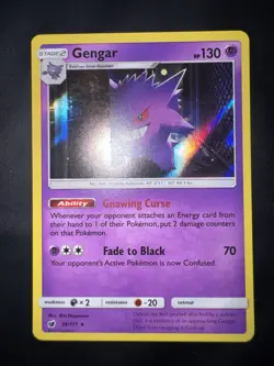 Pokemon Card Gengar Holo 38/111 SM-crimson Invasion English LP - Image 4