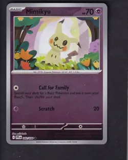 Mimikyu 042/094 Common Phantasmal Flames Pokemon Reverse Holo Near Mint - Image 1