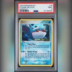 Pokemon TCG - Kyogre Reverse Foil holo 15/106 EX EMERALD 2005 MINT PSA 9 - Image 1