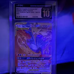 CGC Pristine 10 Pokemon Moltres & Zapdos & Articuno GX 102/173 Tag All Stars - Image 1
