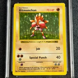 Pokemon Hitmonchan Shadowless Holo Rare 7/102 Base Set CGC 6.5 TCG 1999 WotC - Image 4