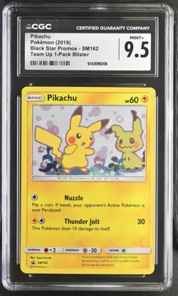 Pikachu 2019 Pokemon Black Star Promos CGC 9.5 #SM162 - Image 1