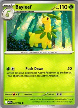 Bayleef Mega Evolution 009/132 Common Pokemon Near Mint - Image 1
