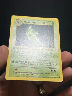 Pokemon TCG Metapod 054/102 Base Set (Shadowless) 1st Edition LP/NM - Image 2