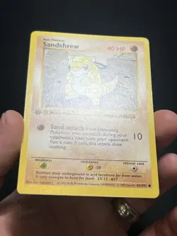 Pokemon TCG Sandshrew 062/102 Base Set (Shadowless) 1st Edition LP/NM - Image 2