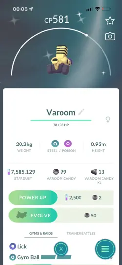 Pokemon Go Shiny Varoom - Image 1