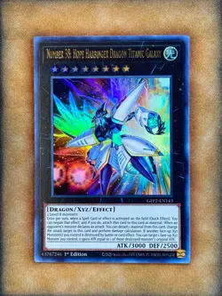 Yugioh Number 38: Hope Harbinger Dragon Titanic Galaxy GFP2-EN143 Ultra 1st NM - Image 1