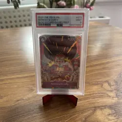 2025 ONE PIECE OP07-073 BANDAI CARD GAMES FEST 25-26 MONKEY D LUFFY PROMO PSA 9 - Image 1