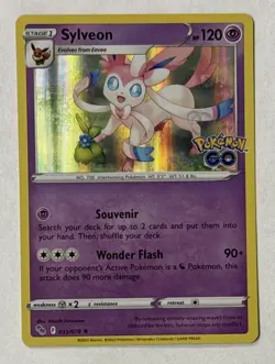 2022 Pokemon TCG Holo Sylveon 035/078 Holo Rare Pokemon GO Ungraded - Image 1