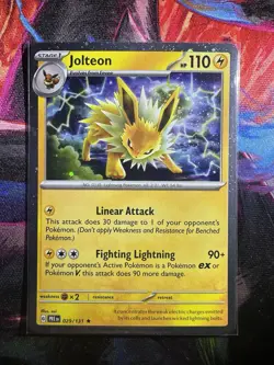 Pokemon TCG Jolteon Prismatic Evolutions 029/131 Cosmo Holo x1 Swirl 💫 - Image 1