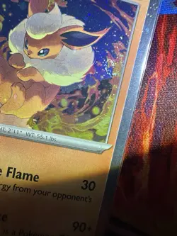 Pokemon TCG Flareon Prismatic Evolutions 013/131 Cosmo Holo x2 Swirl 💫 - Image 2