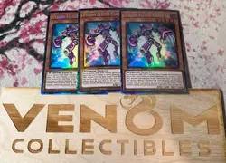 3x (M/NM) *EURO* Vision HERO Faris RA01-EN004 Collector Rare 1st Edition YuGiOh - Image 1