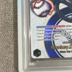2025 One Piece CCG Dodgers x One Piece Night Monkey D. Luffy EB02-010 Foil PSA 9 - Image 4
