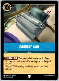 Sardine Can 170/204 Uncommon Rise of the Floodborn NM Lorcana Disney - Image 1