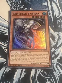 Yugioh Dracotail Faimena JUSH-EN002 Ultra Rare 1st Edition NM - Image 1