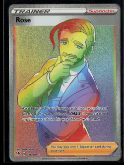 Rose 196/189 Darkness Ablaze Rare Rainbow Pokemon - Image 1