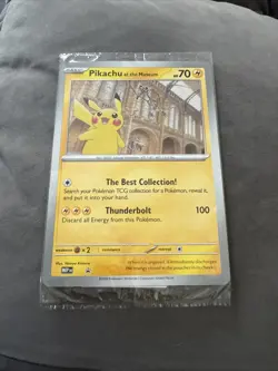 Pokemon TCG Pikachu At The Museum Jumbo Promo Card Sealed - Image 1
