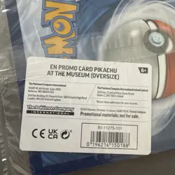Pokemon TCG Pikachu At The Museum Jumbo Promo Card Sealed - Image 3