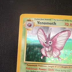 Pokemon TCG Venomoth 13/64 Jungle Rare 70 HP 1999 English Unlimited Regular - Image 3