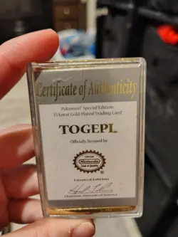 Pokemon - TOGEPI - 23k Gold Plated Trading Card - Burger King - 1999 - No Ball - Image 2
