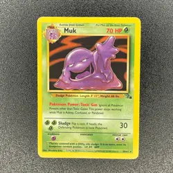 🔥 Muk 28/62 🔥 Original Non Holo Rare Fossil Set Pokemon Card WOTC TCG 1999 - Image 2