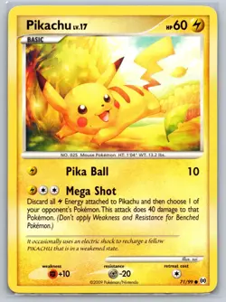 PIKACHU 71/99 COMMON ARCEUS POKEMON MP+ - Image 1