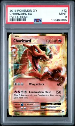 2016 POKEMON XY EVOLUTIONS #12 CHARIZARD EX PSA 9 - Image 1