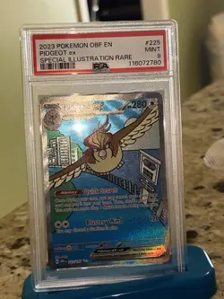 Pidgeot ex SV03 Obsidian Flames 225/197 SIR Holo 2023 English PSA 9 - Image 1
