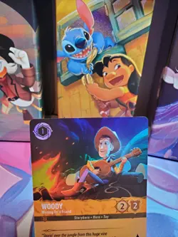 Disney Lorcana TCG Woody - Waiting for a Friend 205/204 Foil Amber Enchanted - Image 2