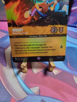 Disney Lorcana TCG Woody - Waiting for a Friend 205/204 Foil Amber Enchanted - Image 3