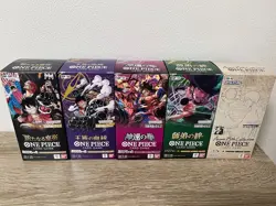 One Piece Card Game 5 Box Set OP-09 10 11 12 EB-02 Booster Box Japanese w/tape - Image 1