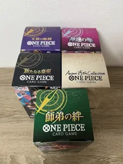One Piece Card Game 5 Box Set OP-09 10 11 12 EB-02 Booster Box Japanese w/tape - Image 2