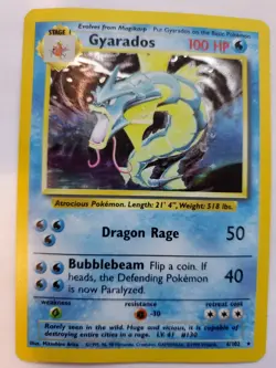 Gyarados Base Set Holo Pokemon Card Jungle Fossil WOTC - Image 1