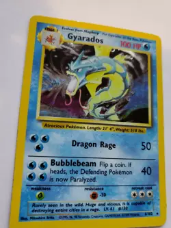 Gyarados Base Set Holo Pokemon Card WOTC - Image 1