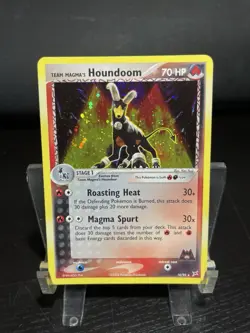 Team Magma’s Houndoom 10/95 Holo LP EX Team Magma vs Team Aqua Pokemon Card - Image 1