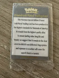 Burger King Pikachu 23k Gold Plated Card - Certificate Of Authenticity Only - Image 2