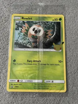 Pokemon Card Rowlet SM01 25th Anniversary Oversized Promo Sealed Jumbo Near Mint - Image 1