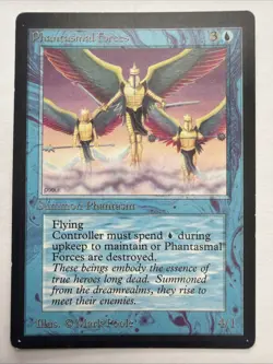 Phantasmal Forces LP Beta Edition LEB MTG Magic The Gathering Vintage LP - Image 1