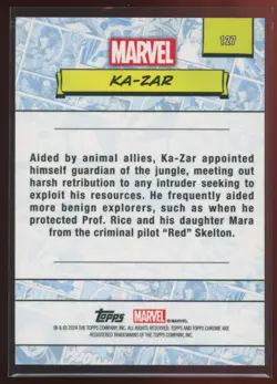 2024 Topps Chrome Marvel Ka-Zar /99 Green Ray Wave - Image 2