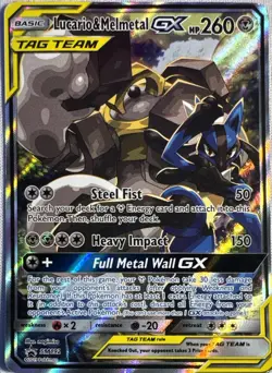 Lucario & Melmetal GX - SM192 Holo Promo Sun & Moon Promo Pokemon MP - Image 1