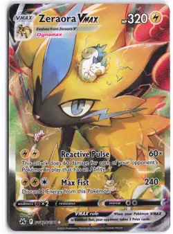 Zeraora VMAX GG42/GG70 Holo VMAX Rare Crown Zenith Galarian Gallery Pokemon NM - Image 1