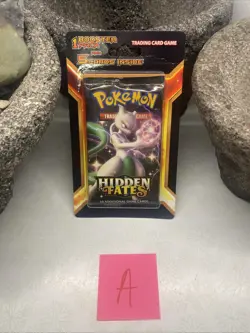Pokemon Sun & Moon Hidden Fates Blister Pack Mewtwo 1 Booster + Five Cards A - Image 1