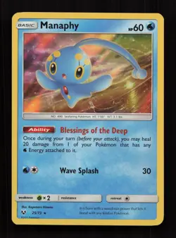 Manaphy 25/73 Holo Rare Shining Legends Pokemon Near Mint - Image 1