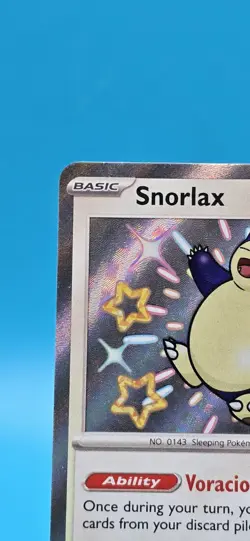 Pokemon TCG Snorlax 202/091 Shiny Holo Rare Paldean Fates Near Mint+ B9 Psa Cand - Image 2