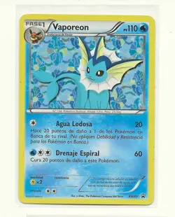 Pokemon VAPOREON HOLO BW89 PROMO Black Star LP / EX Spanish Eeveelutions 2013 - Image 1