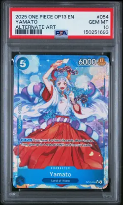 2025 ONE PIECE OP13-CARRYING ON HIS WILL ALTERNATE ART #054 YAMATO PSA 10 - Image 1