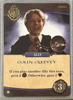 Harry Potter Hogwarts Battle CCG Promo Card Lot Colin Creevey Army Coin UNUSED - Image 2